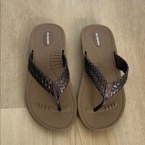 Okabashi Brown Woven Sandals for Women